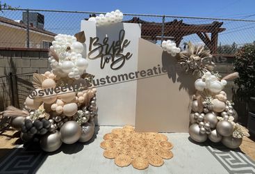 Boho Bridal Shower Balloon Backdrop