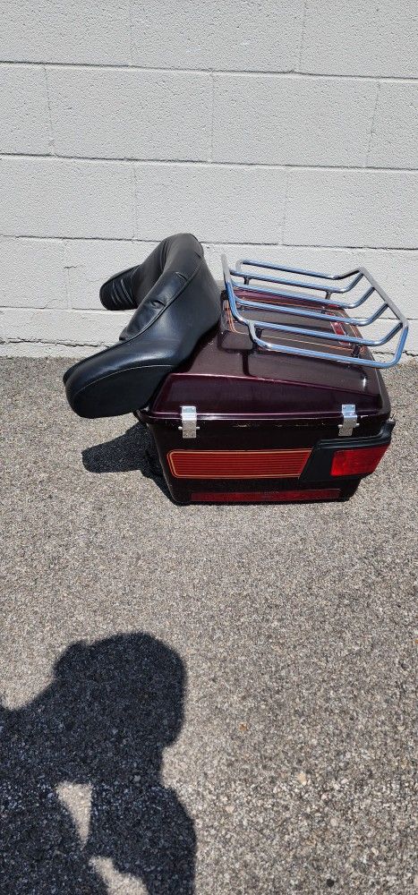 Harley Davidson Electra Glide Rear Trunk Storage Compartment With seat & rack