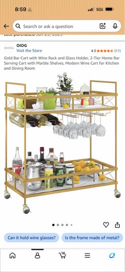 Gold Bar Cart