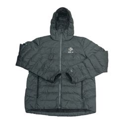 RLX Ralph Lauren Lightweight Puffer Down Jacket Gray Nylon Sz Medium Golf Coat