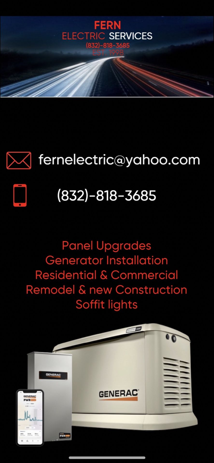 Full Generator Installation Available