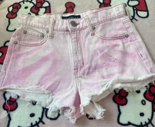 Aeropostale pink washed high-rise shorty shorts