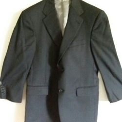 Hart Schaffner Marx Mens 2 Piece Pinstripe Suit 38S Black Jacket & Pants(mens 32) (for trade as well read desc.):(Must be willing to pickup if local)
