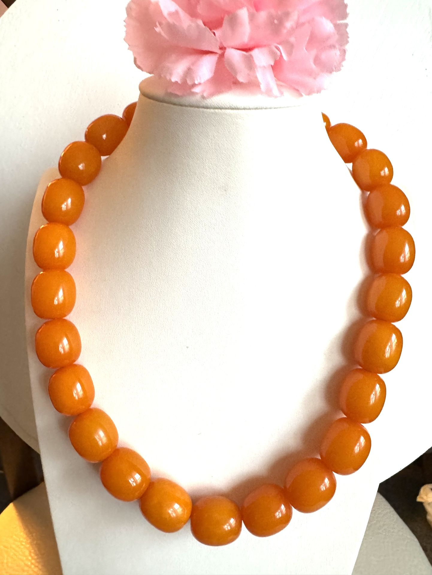 Vintage Style  Amber Resin Beads  necklace for Sale