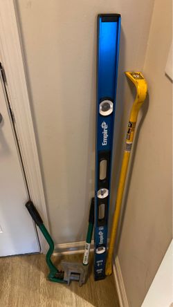 Construction tools level is sold And The Metal Stud Is Also Sold