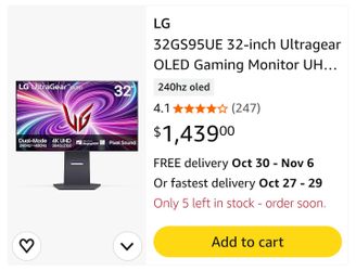 LG 42GS95UE DUAL MODE 240/480 GAMING MONITOR