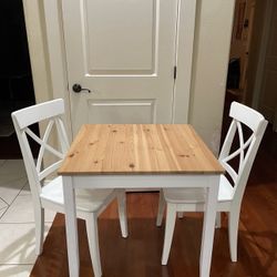 Ikea 2 Tone Dining Table and 2 Chairs
