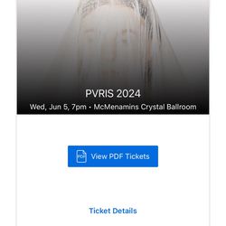 Two PVRIS Tickets Portland