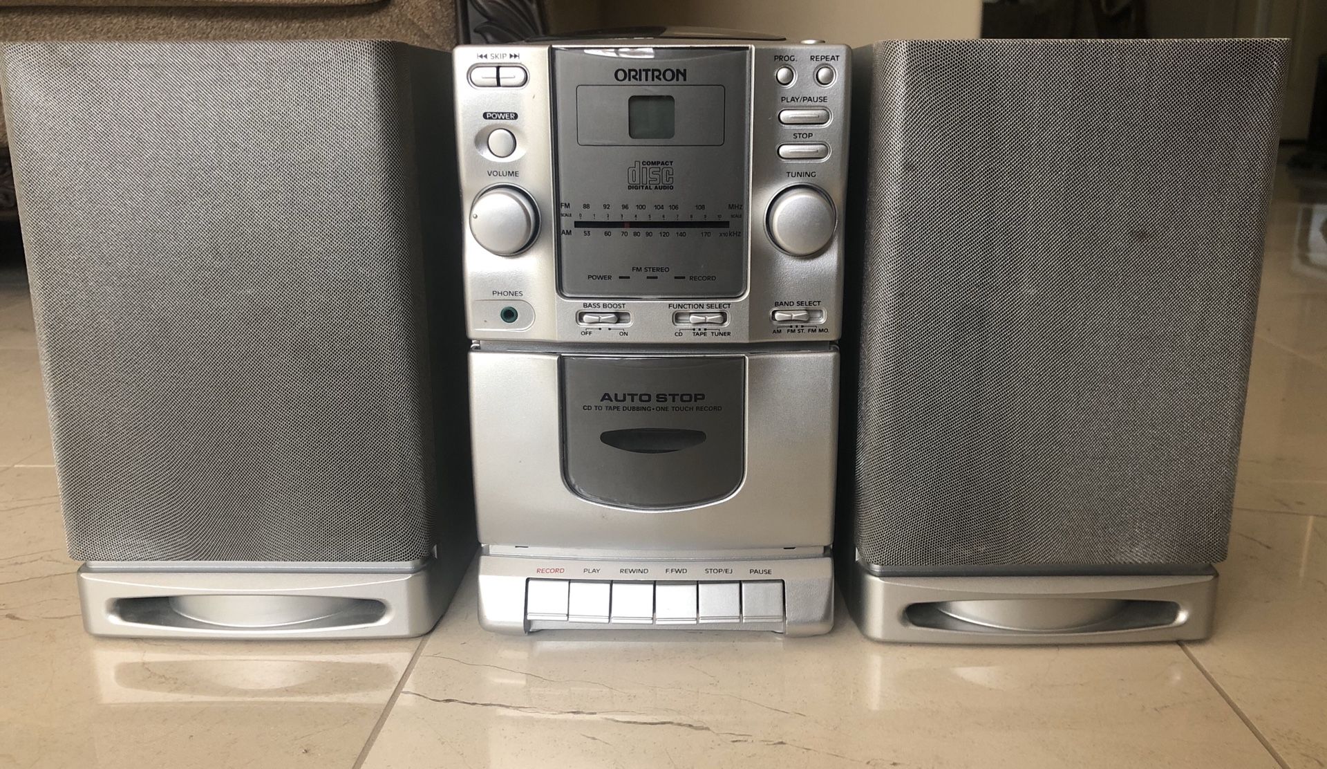 CD, Tape, and Radio Player with Speakers