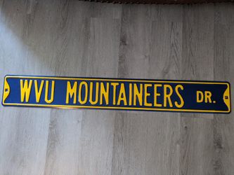 WVU Mountaineers Dr. Metal Sign