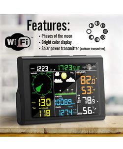 Sainlogic Professional WiFi Weather Station, Internet Wireless Weather  Station W/ Outdoor Sensor, Rain Gauge, Weather Forecast