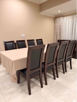 Dining table with 8 chairs