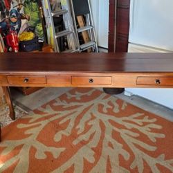 Chippendale Style 3 Drawer Solid Wood Console Entryway Sofa Table