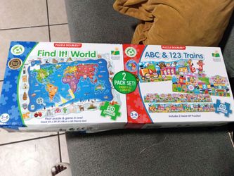 Floor puzzle and game in one 2 pack