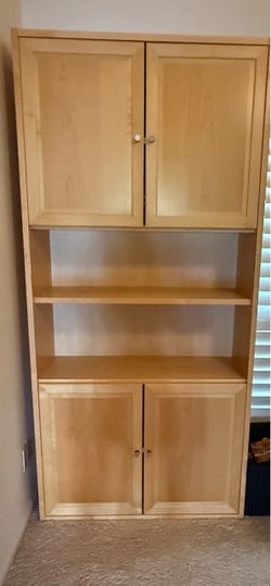 Copenhagen Like New solid maple Storage Cabinet with Open Shelves