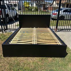 Black ikea malm queen bed frame