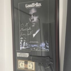Henry Hill signed Goodfellas Movie Poster