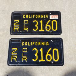 60 Year Old California License Plates 1963 Plates