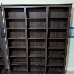 Espresso 3-Column Tall Cabinet, CD Rack Cabinet, CD Storage Cabinet, DVD Storage Cabinet