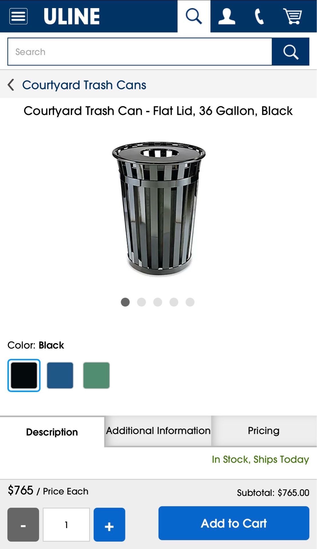Trash receptacles - commercial grade
