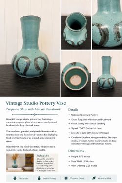 Vintage Studio Pottery Vase