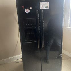 Black Whirlpool Refrigerator 