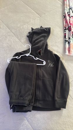 Kids T-Rex Zip-Up Hoodie and Jogger Set