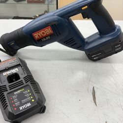 $75 Ryobi 18V Cordless Reciprocating Saw w Battery and Charger 
