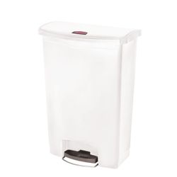 Rubbermaid - FG1883561 - Slim Jim Resin Step-On Container, Front Step Style, 24 gal, White