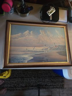 An August Holland painting $60-