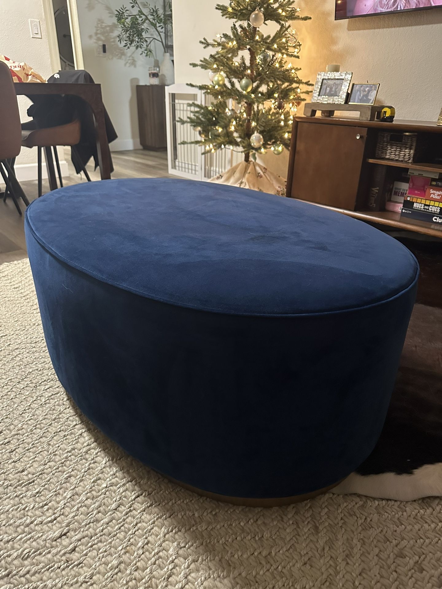 Velvet Ottoman