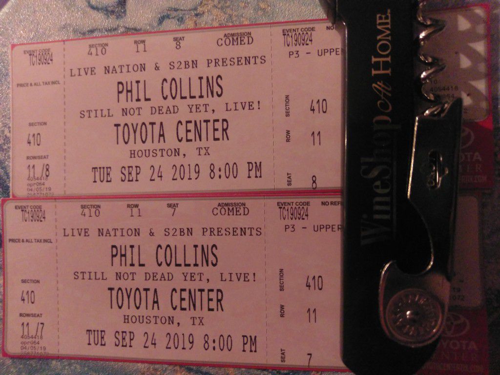 Reduced: Pair of Phil Collins Tix 9/24