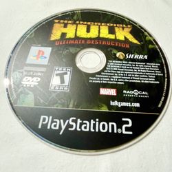 PS2 PLAYSTATION THE INCREDIBLE HULK ULTIMATE DESTRUCTION DISC ONLY SONY