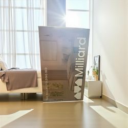 Deluxe Diplomat Folding Bed with Mattress for Adults, Twin Size, Portable Foldable Bed