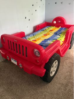Kids car bed with mattress