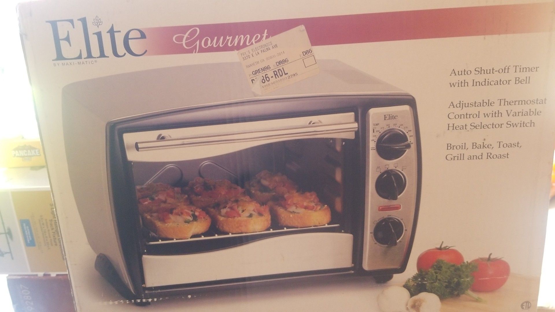 Elite gourmet toaster oven broiler