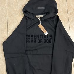 Black Essential Hoodie - Size Medium