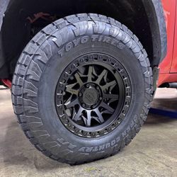 Lock Off-Road Lunatic Matte Black 305/70R17 Toyo Open Country ATIII Tires Package Deal, WE FINANCE