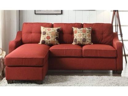 Brand New Red Reversible Chaise Sectional Sofa