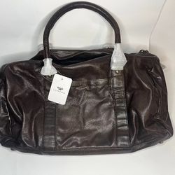 Luxeoria Handmade Brown Full Grain Leather 20” Duffle Bag For Men & Women