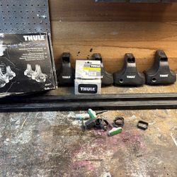 Thule Roof Rack System + Locks + Surfboard Carrier – Rain Gutter Mount (Mini / VW / Volvo)