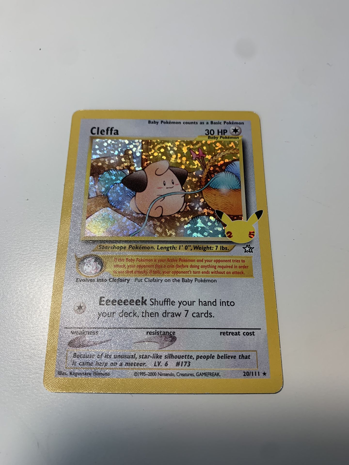 1995 Cleffa, 25th Anniversary Baby Pokemon