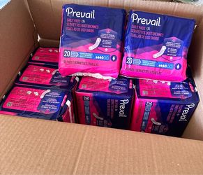 Prevail Daily Pads  5.00 each one package new in box
