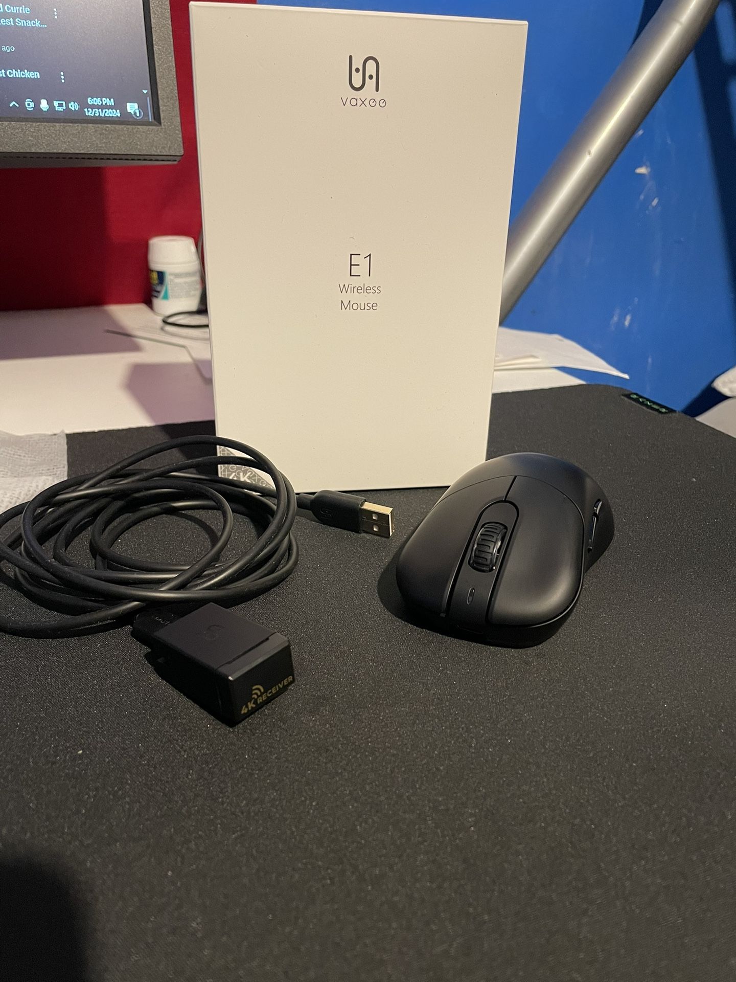 Vaxee E1 (Black) 4K Wireless Gaming Mouse