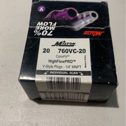 NEW!!!! Milton COLORFIT HIGHFLOWPRO V-STYLE Plugs 