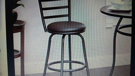 Mainstays 24" Ladder Back Barstool, Black Finish, Espresso