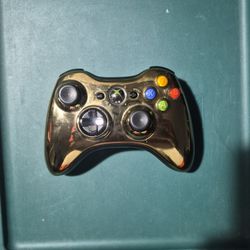 Gold Wireless Xbox 360 Controller
