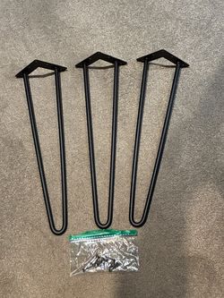 3 only 19” heavy duty, hairpin furniture legs