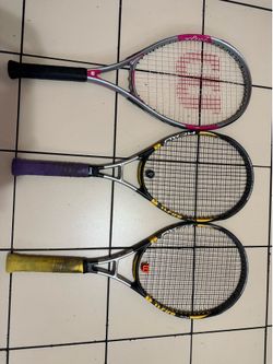2 HEAD tennis racket and 1 WILSON