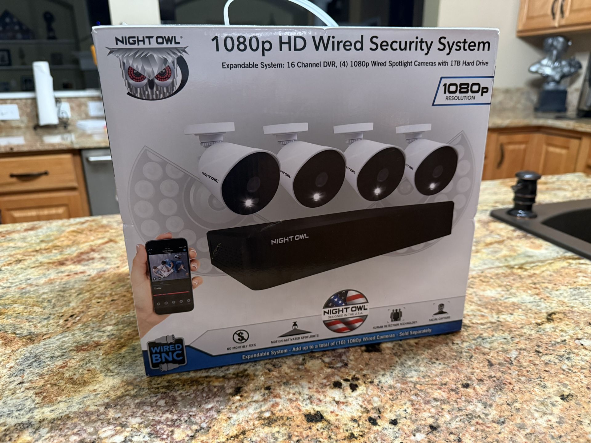 New Night owl 1080p hd wired security system